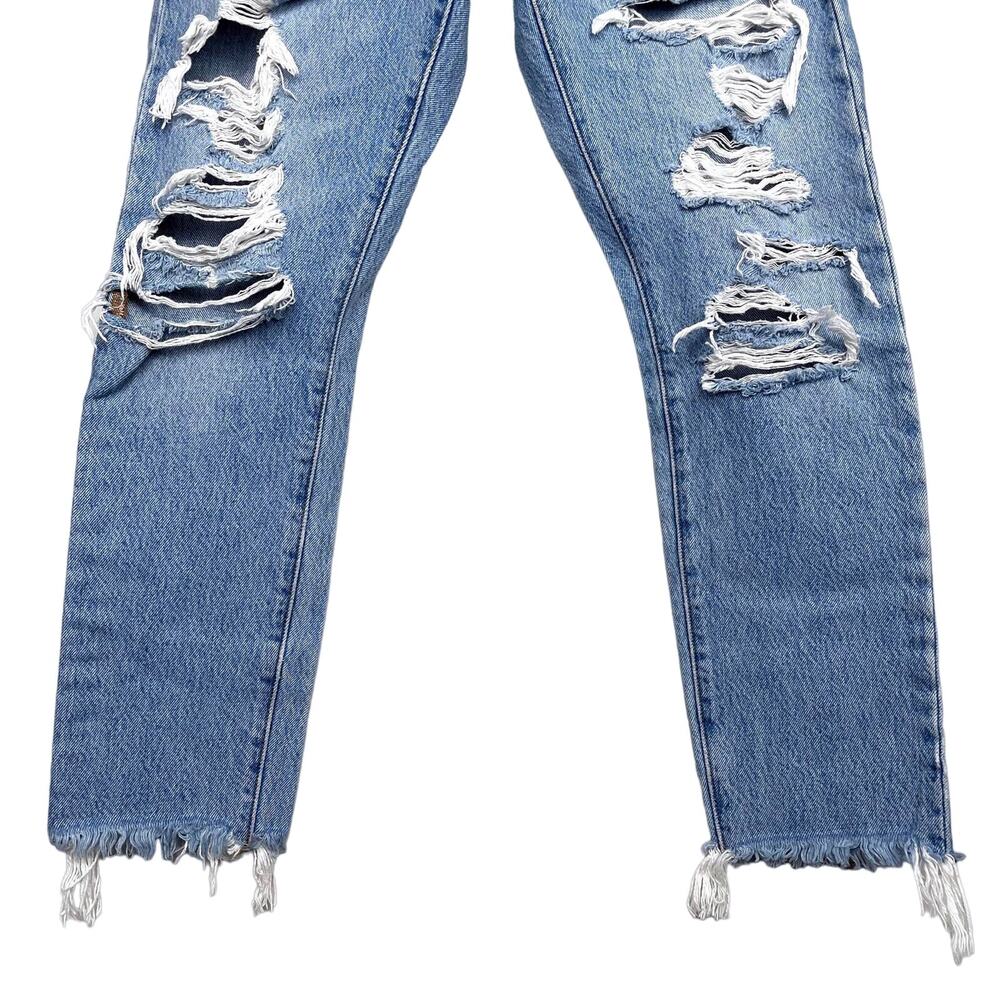 Levi's High Rise Ripped Blue Jeans - Picture 4 of 15